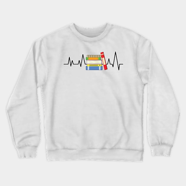 Heartbeat - Reading Crewneck Sweatshirt by DesignWood Atelier